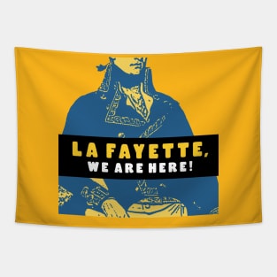 La Fayette, We Are Here! Podcast - Alt Design Yellow Tapestry