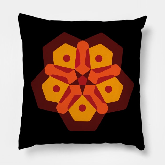 Retro Radial Pillow by n23tees