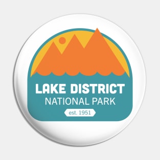 Lake District National Park Badge Logo Illustration Pin