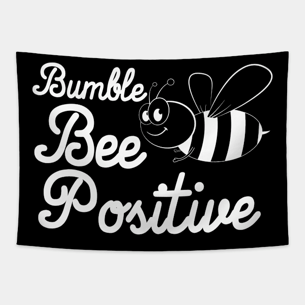 Bee Positive-a Heart For Bumblebee Tapestry by MaikaeferDesign