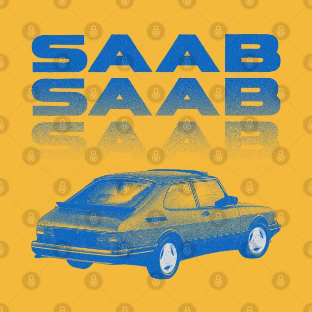 Saab 900 Turbo / Retro Style Fan Art Design by CultOfRomance