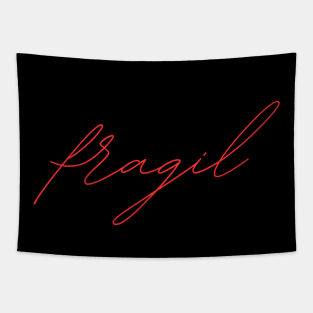 fragil - german language RED Tapestry