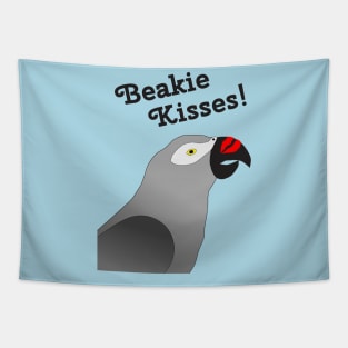 Beakie Kisses African Grey Parrot Tapestry