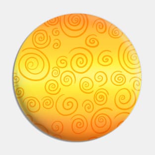 Yellow and Orange Blurred Stripes With Swirls Pin