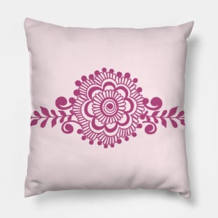 Pink Henna Tattoo - Pink Mehendi Motifs Pillow