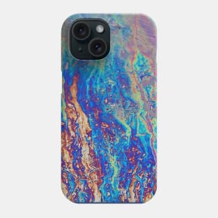 Vaporwave glitch oil spill Phone Case