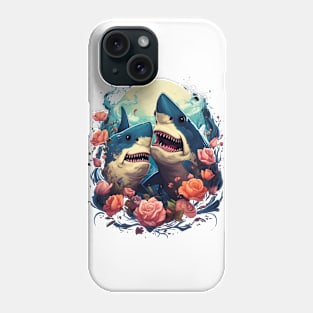 Romantic Sharks Phone Case