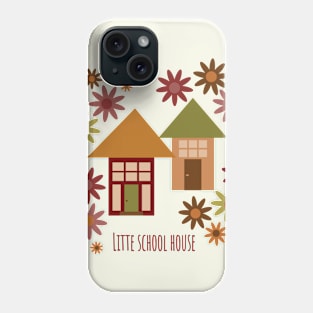 Little houses in an autumn forest, cottages and pine trees Phone Case