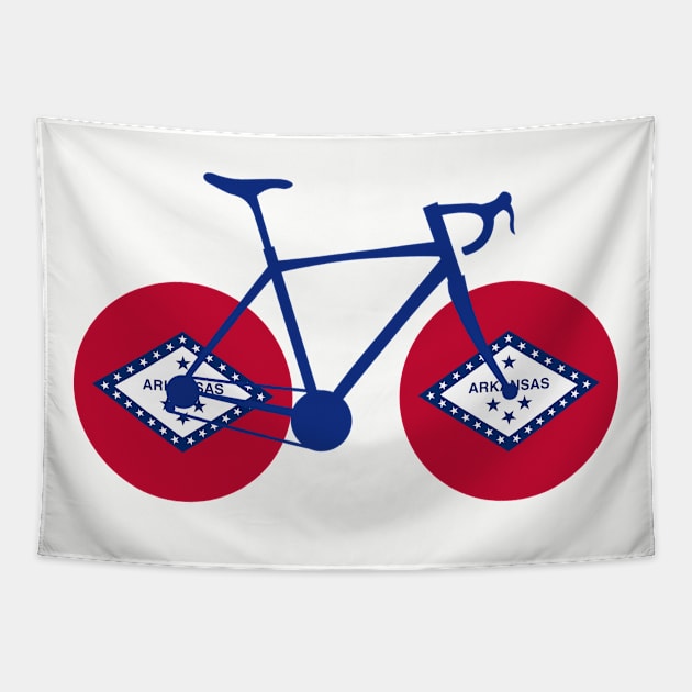 Arkansas Flag Cycling Tapestry by esskay1000