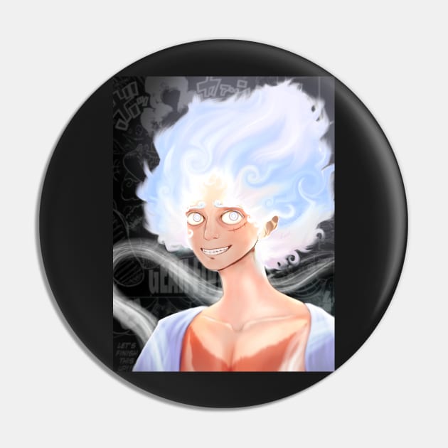 Gear 5 Luffy graphic Pin by Scribble-LeviJo