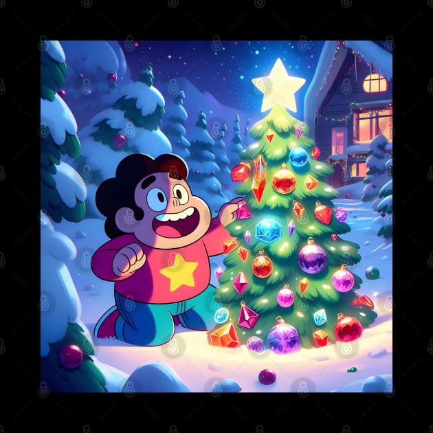 Crystal Holidays Extravaganza: Steven Universe Christmas-Inspired Art for Timeless Cartoon Designs and Festive Gems! by insaneLEDP