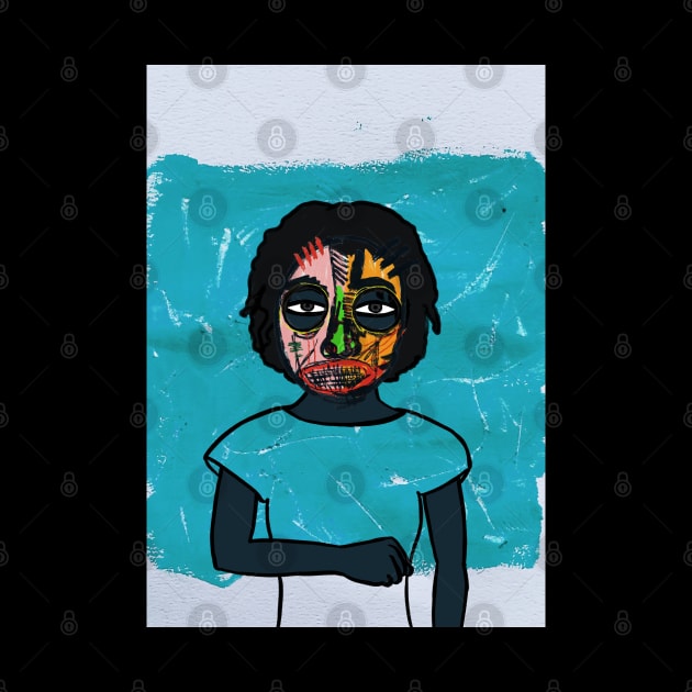 Artistic Reverie: NFT Character - FemaleMask Vincent van Gogh Edition on TeePublic by Hashed Art