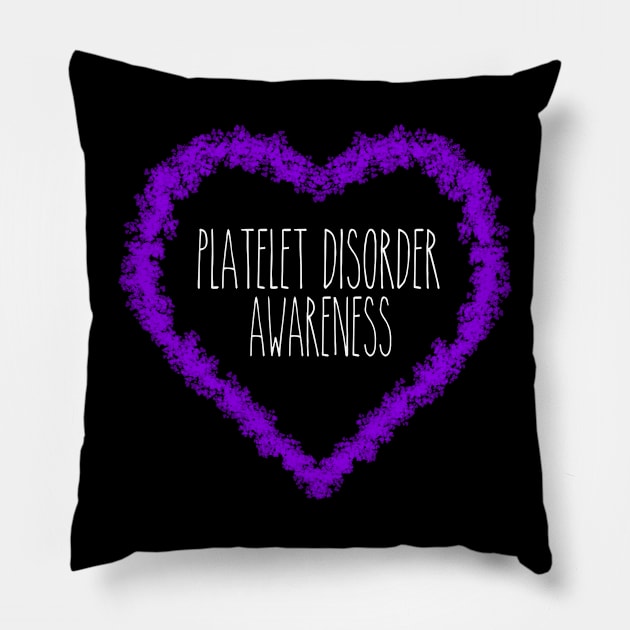 Platelet Disorder Awareness Support In Heart Pillow by MerchAndrey