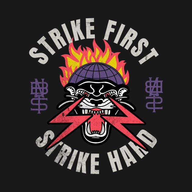 Strike First by Bananas T-Shirts