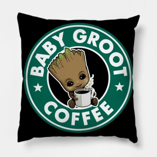 Baby Groot Coffee Pillow