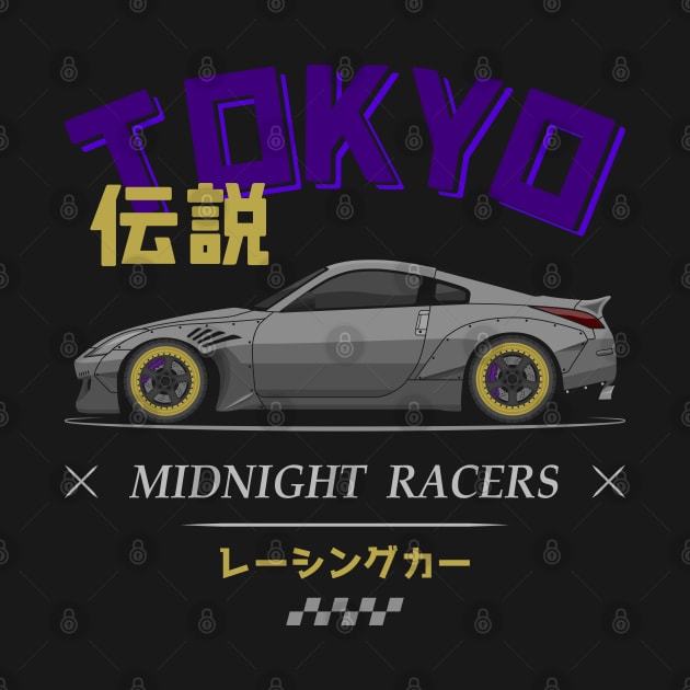 Midnight Racer Silver 350 Z JDM by GoldenTuners