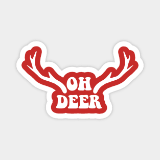 cute oh deer antlers Magnet