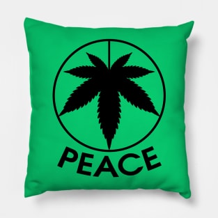 420 Peace Leaf Pillow