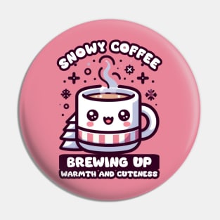 snowy coffee Pin