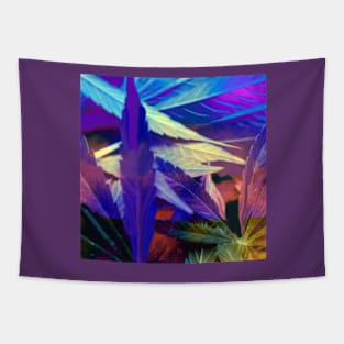 Colorful Abstract Leaves Tapestry