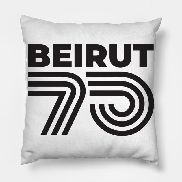 Beirut 75 Light Color Pillow by bearded_papa