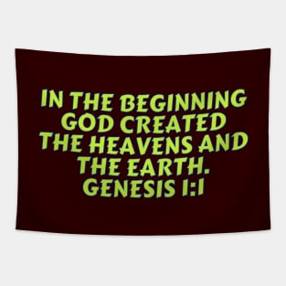 Bible Verse Genesis 1:1 Tapestry