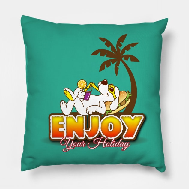 Enjoy Your Holiday Pillow by tsign703