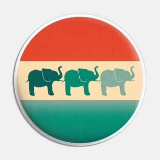 African Elephants Pin