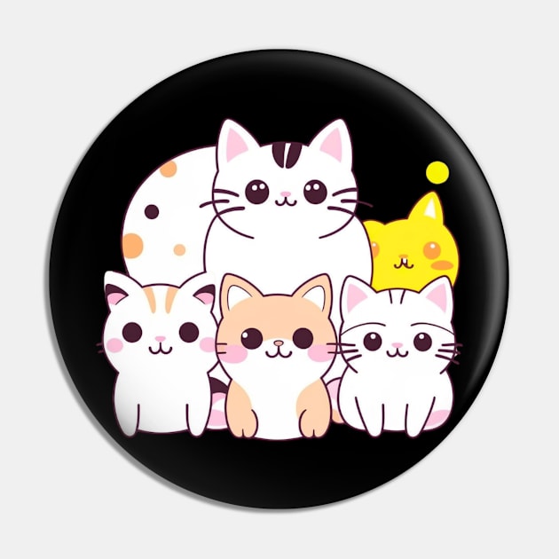 Kitties Pin by NomiCrafts