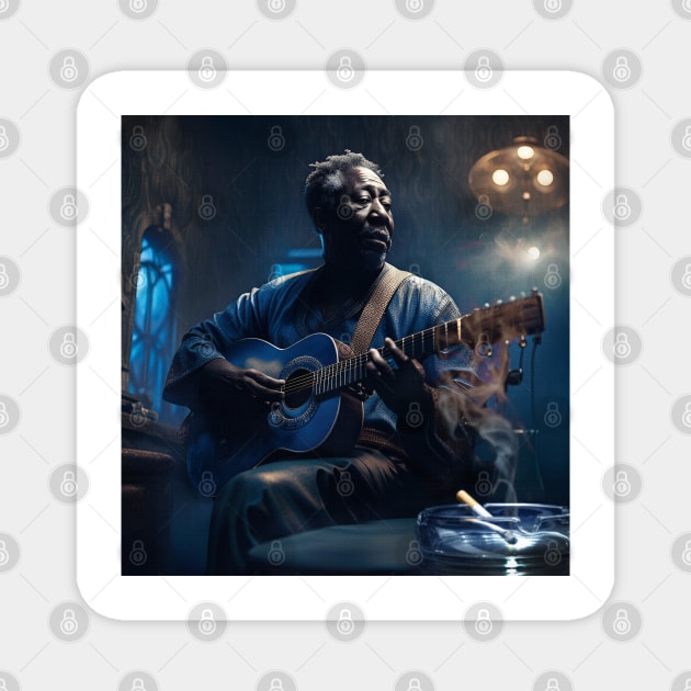 Muddy Waters Blues Musician Magnet by IconsPopArt