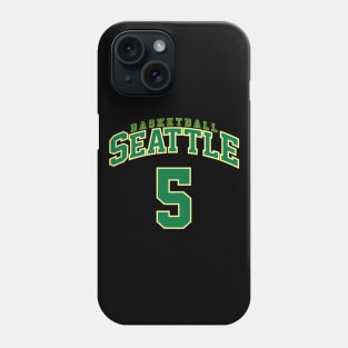 Seattle Basketball - Player Number 5 Phone Case