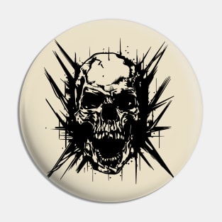 punk skull Pin