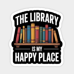 Cool Library Art For Men Women Bookworm Librarian Book Lover Magnet