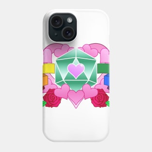 DiceHeart - Pride Banner, Green Dice Phone Case