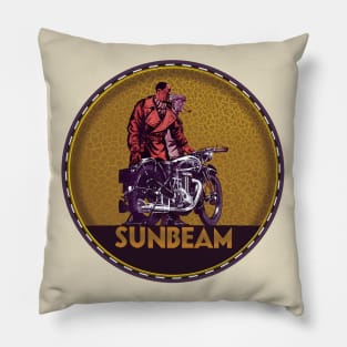 Sunbeam Motorcycles Vintage Pillow