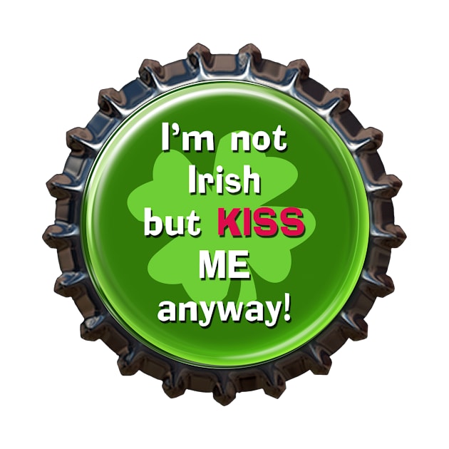 St. Patrick's Day Magnet and Sticker | KISS Me by Cherie(c)2022 by CheriesArt