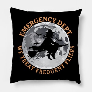 ER Nurse Halloween Emergency Room Dept Nurse Tech ED Rn Fall Pillow