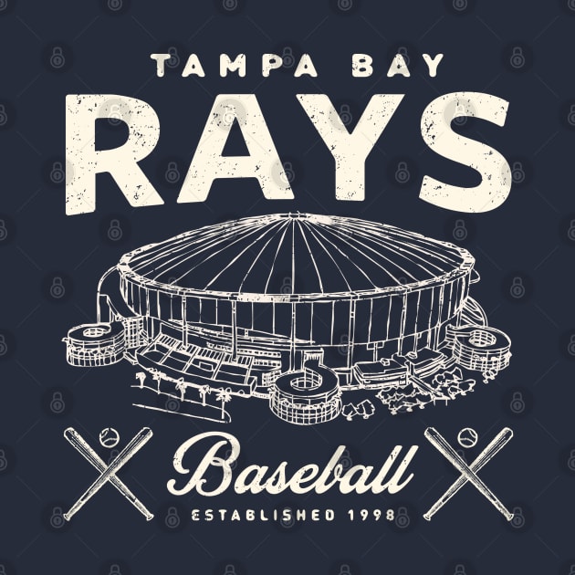 Tampa Bay Rays 1 by Buck Tee Originals by Buck Tee