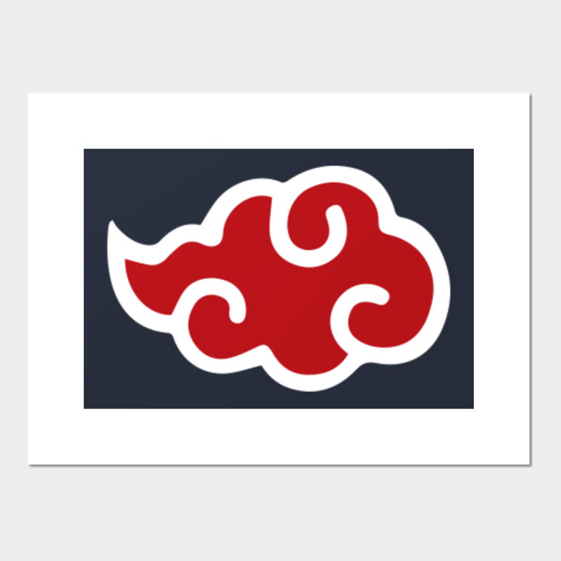 Naruto Cloud Akatsuki Affiche Et Impression D Art Teepublic Fr