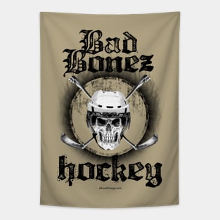 Bad Bonez Hockey - funny hockey player Tapestry