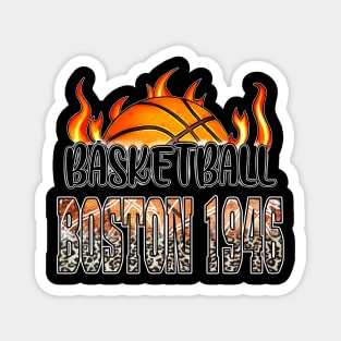 Classic Basketball Design Boston Personalized Proud Name Magnet