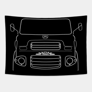 Vintage 1960s Albion lorry white outline graphic Tapestry