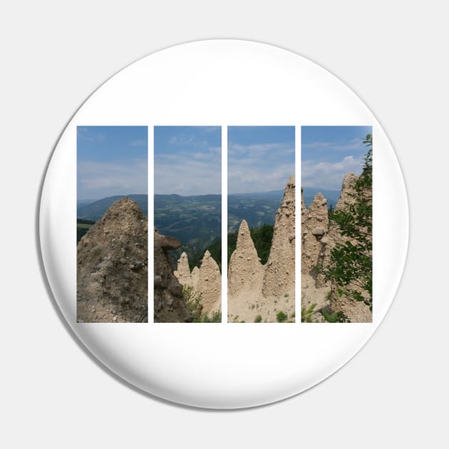 The incredible earth pyramids of Collepietra (Piramidi di Terra) in the Dolomites. Striking place. Italian Alps. Sunny spring day with no people. Valley in the background. Trentino Alto Adige. Pin by fabbroni-art