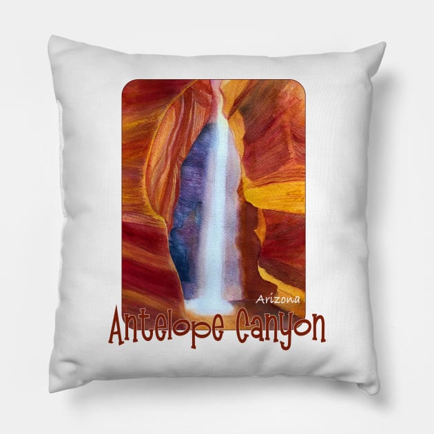 Antelope Canyon, Page, Arizona Pillow by MMcBuck