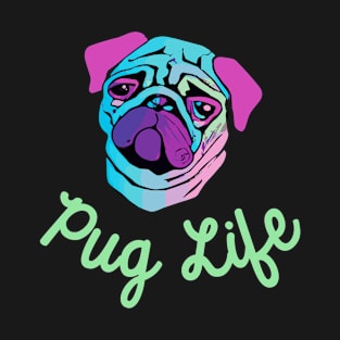 Pug Life Vaporwave Dog Lover Puppy T-Shirt