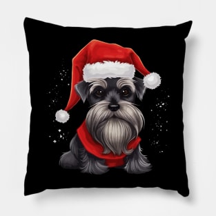 Miniature Schnauzer Christmas Pillow