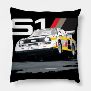 WRC Sport S1 E2 Group B Rally Car Stig Blomqvist, Mikkola 4X4 Walter Röhrl Pillow