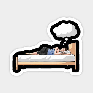 Woman Sleeping Dreaming Bubble Dream Dreams Sleep 2 Magnet