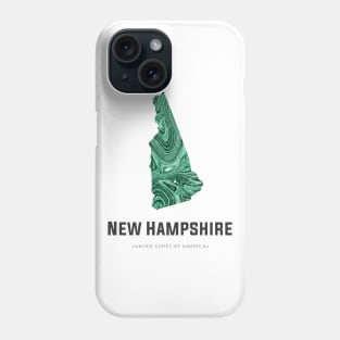 New Hampshire state map abstract green Phone Case