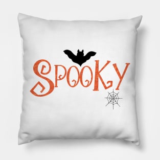 Spooky Halloween design orange Pillow